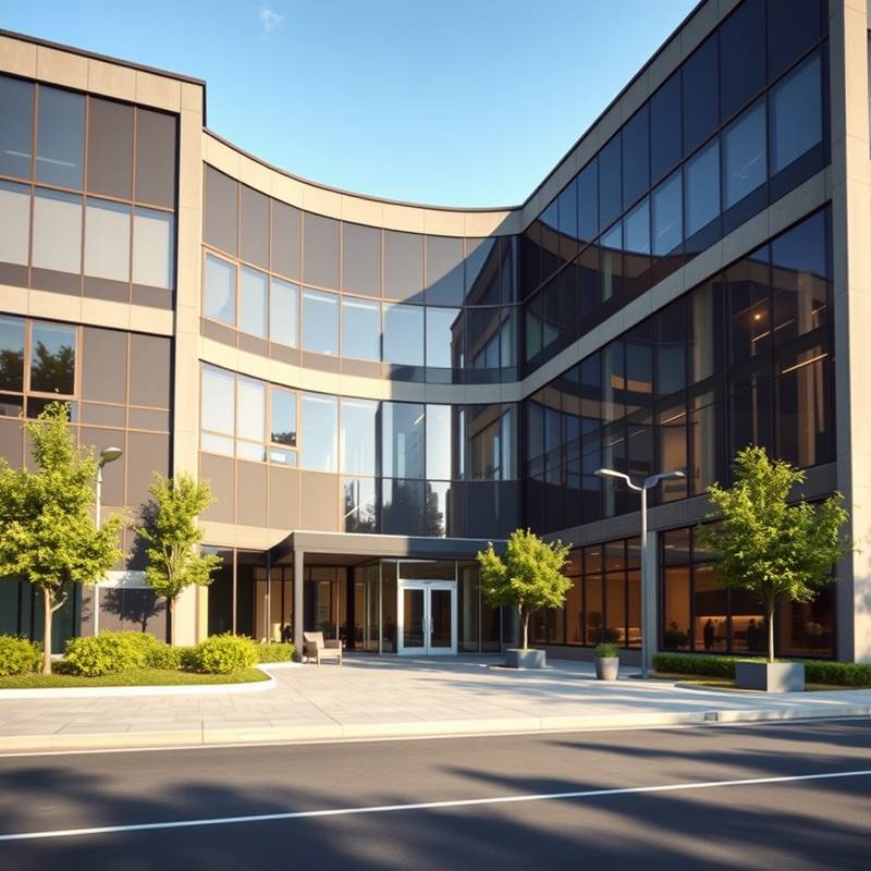 Exterior view of office building